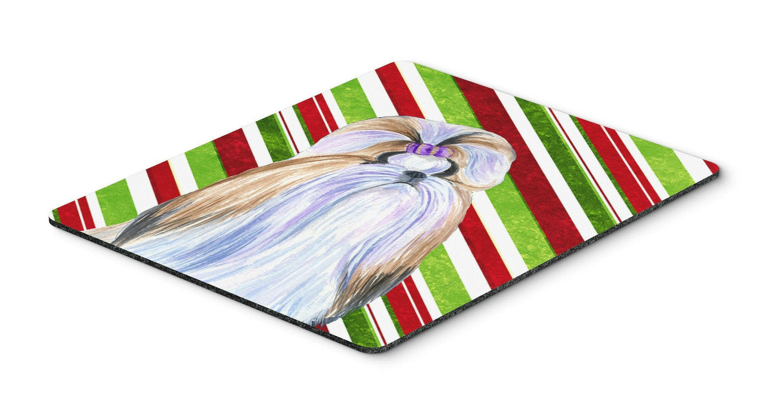 Shih Tzu Candy Cane Holiday Christmas Mouse Pad, Hot Pad or Trivet by Caroline's Treasures