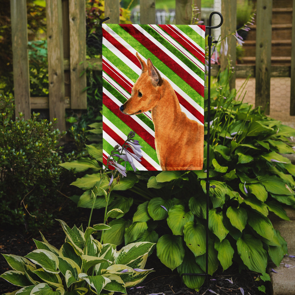 Min Pin Candy Cane Holiday Christmas Flag Garden Size.