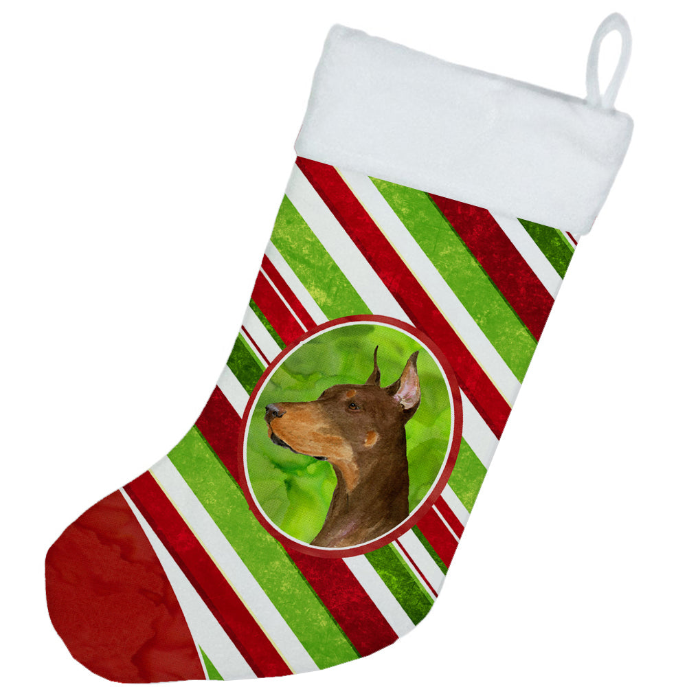 Doberman Winter Snowflakes Christmas Stocking SS4537  the-store.com.