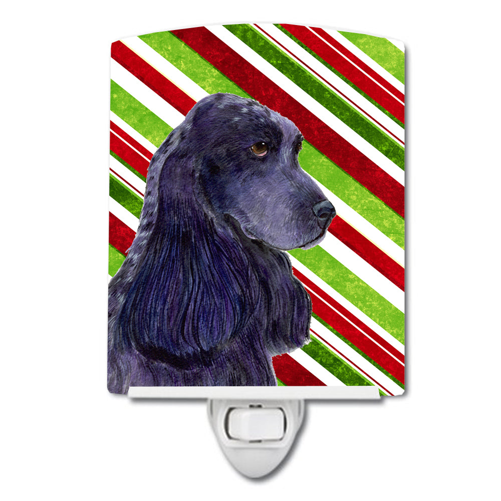 Cocker Spaniel Candy Cane Holiday Christmas Ceramic Night Light SS4540CNL - the-store.com