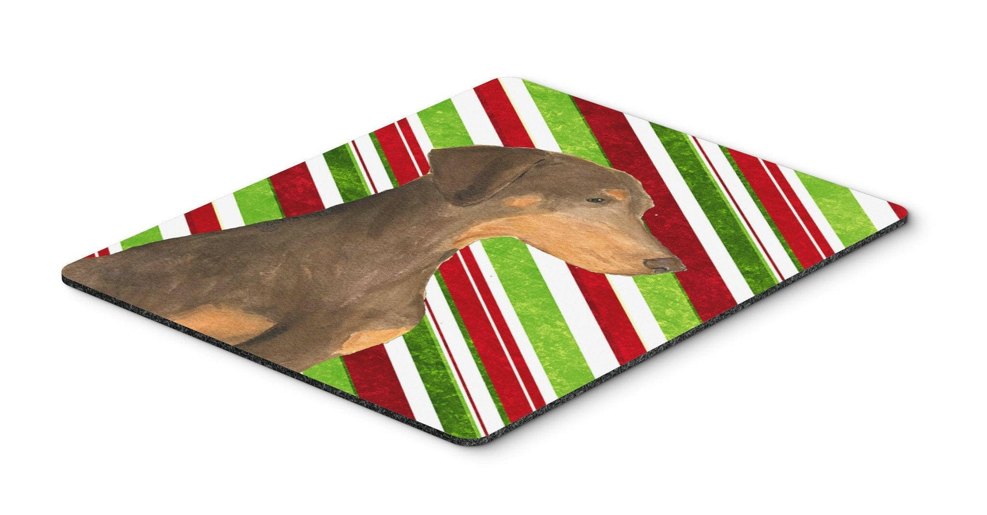 Doberman Candy Cane Holiday Christmas Mouse Pad, Hot Pad or Trivet by Caroline's Treasures