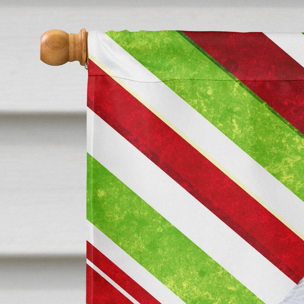 Bedlington Terrier Candy Cane Holiday Christmas Flag Canvas House Size  the-store.com.