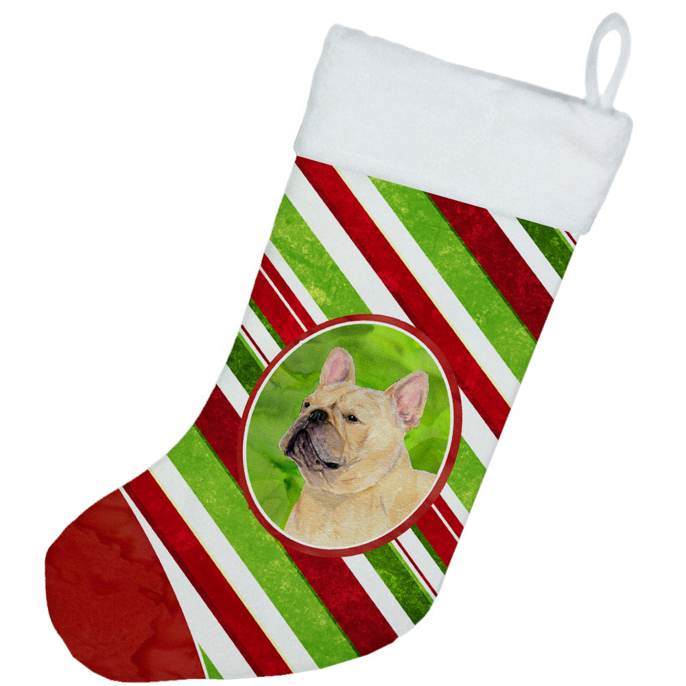 French Bulldog Candy Cane Christmas Stocking SS4554  the-store.com.