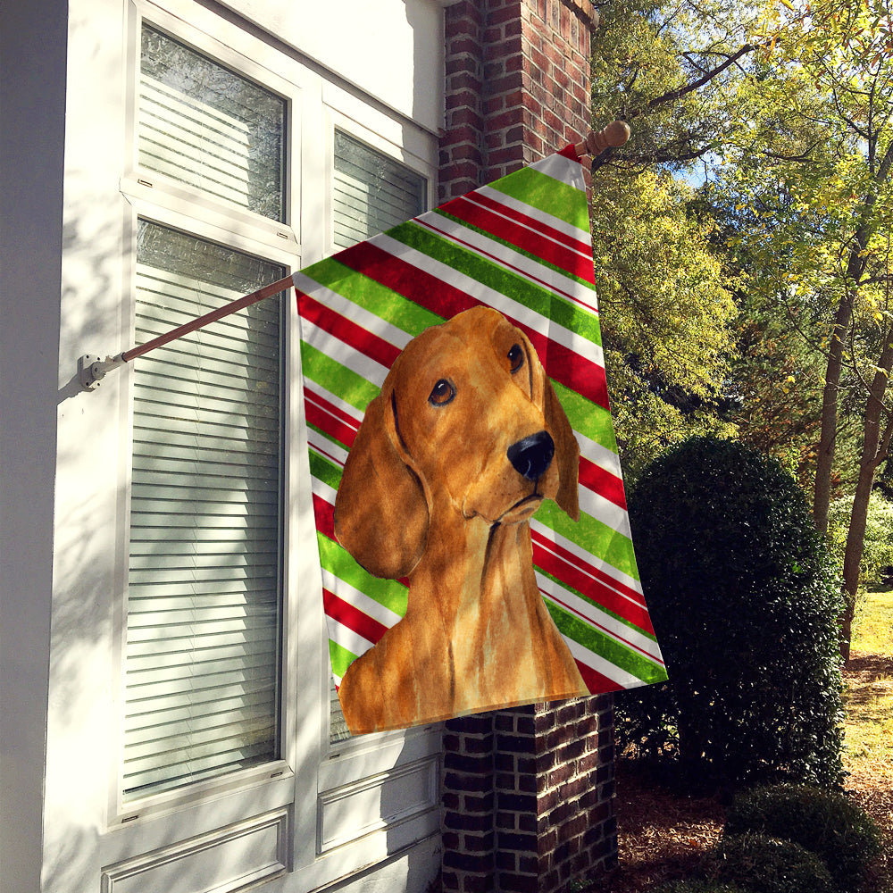 Dachshund Candy Cane Holiday Christmas Flag Canvas House Size  the-store.com.