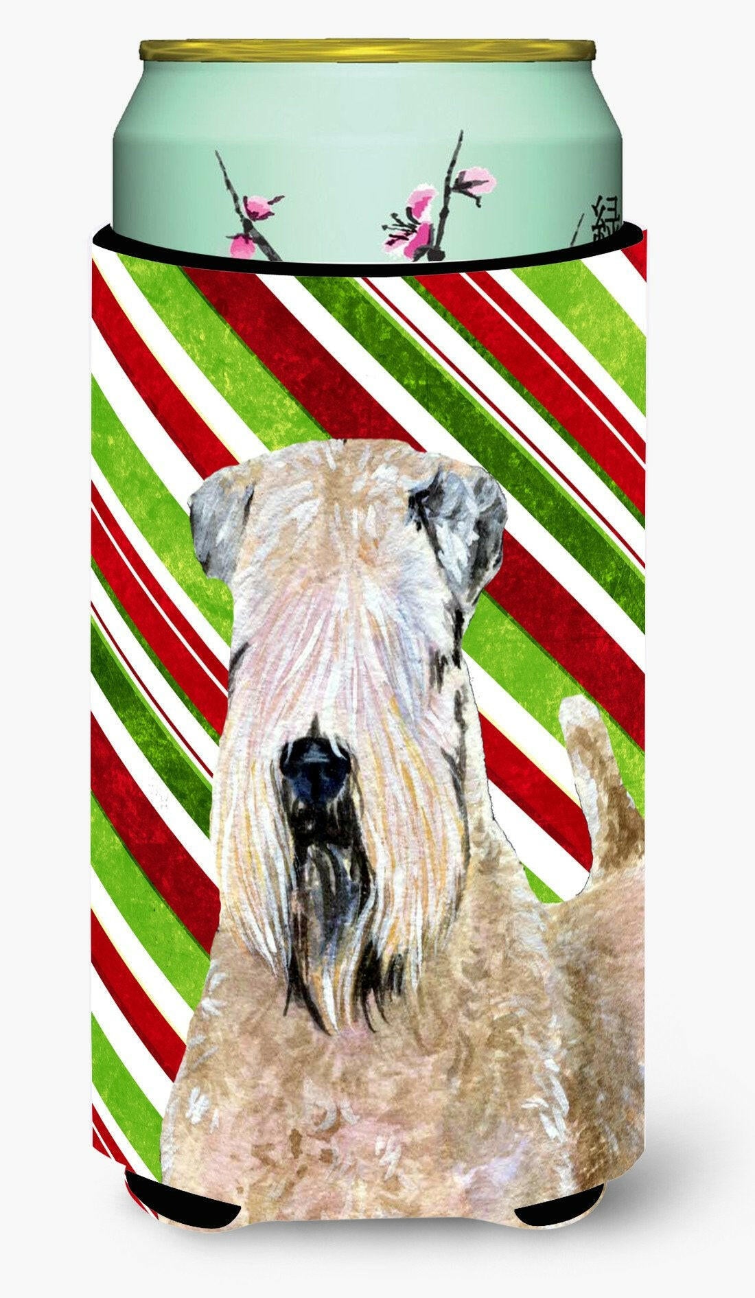 Wheaten Terrier Soft Coated   Holiday Christmas  Tall Boy Beverage Insulator Beverage Insulator Hugger by Caroline's Treasures