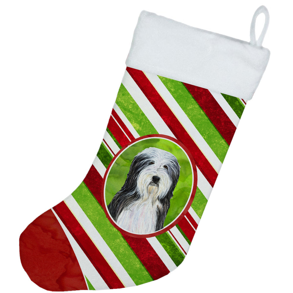 Bearded Collie Winter Snowflakes Christmas Stocking SS4566  the-store.com.