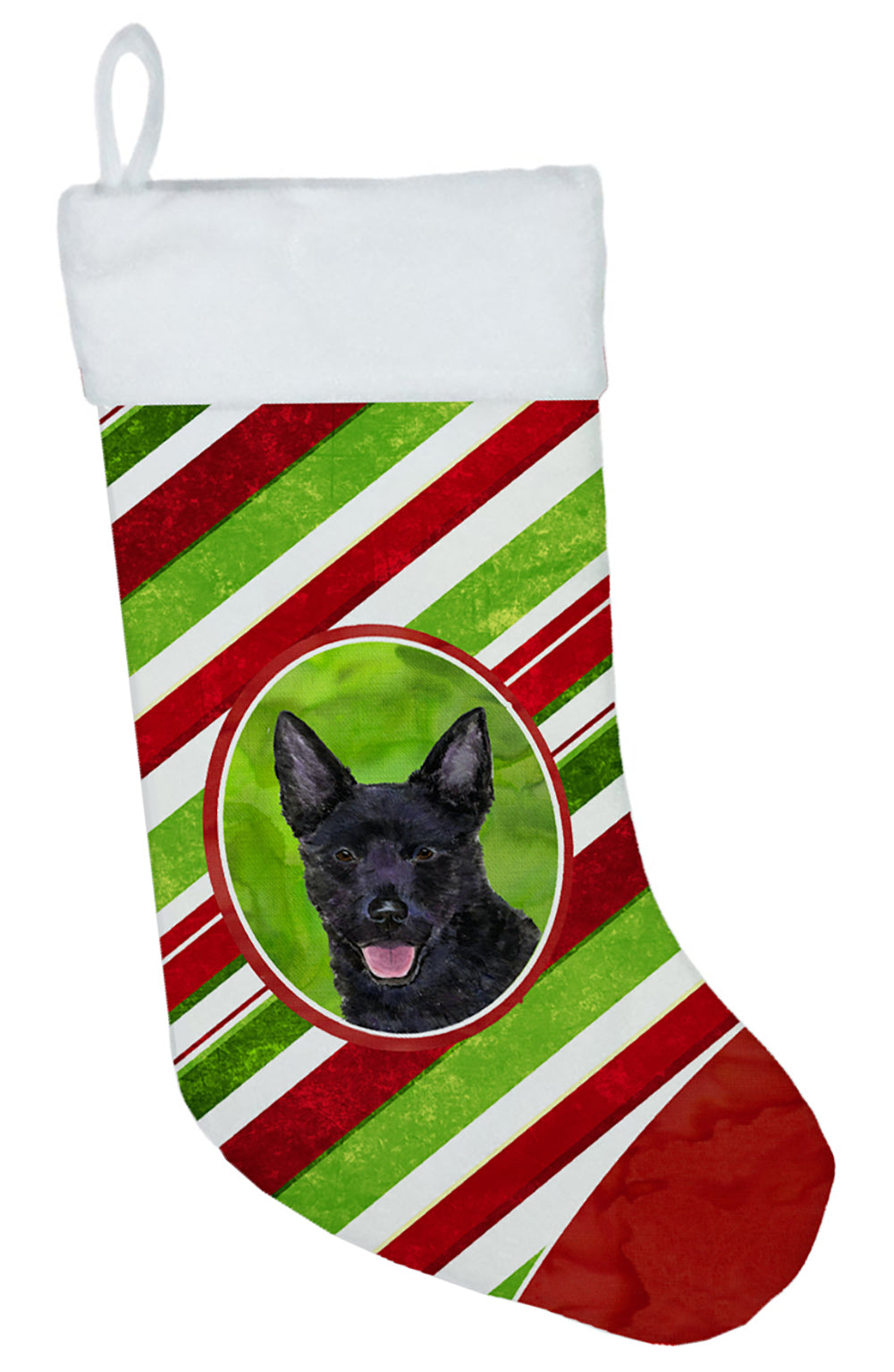 Australian Kelpie Winter Snowflakes Christmas Stocking SS4567  the-store.com.