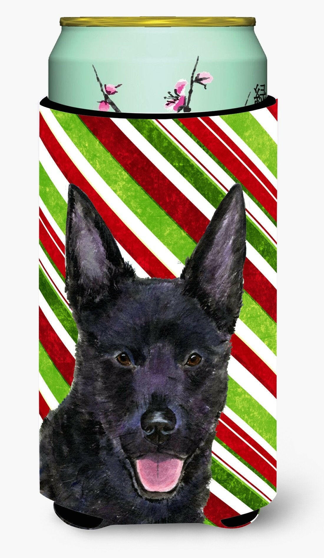 Australian Kelpie Candy Cane Holiday Christmas  Tall Boy Beverage Insulator Beverage Insulator Hugger by Caroline's Treasures