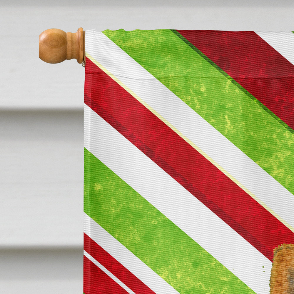Chow Chow Candy Cane Holiday Christmas Flag Canvas House Size  the-store.com.