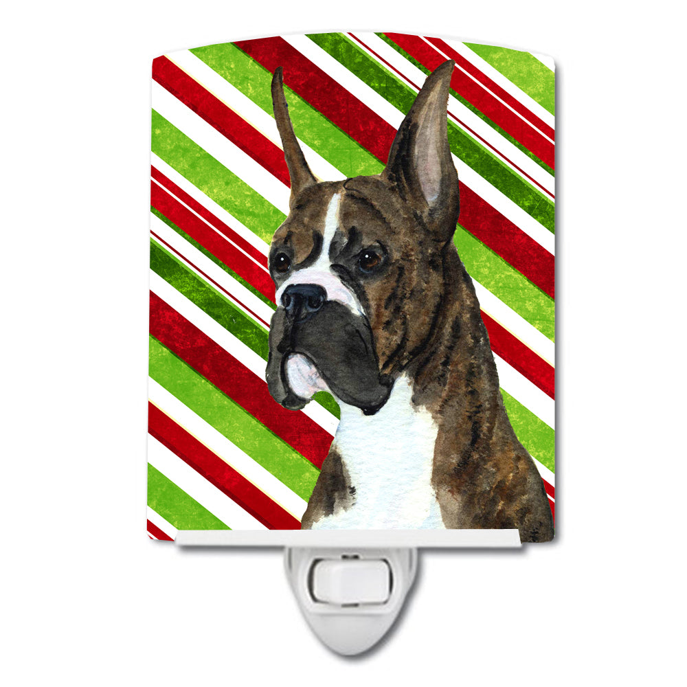 Boxer Candy Cane Holiday Christmas Ceramic Night Light SS4577CNL - the-store.com