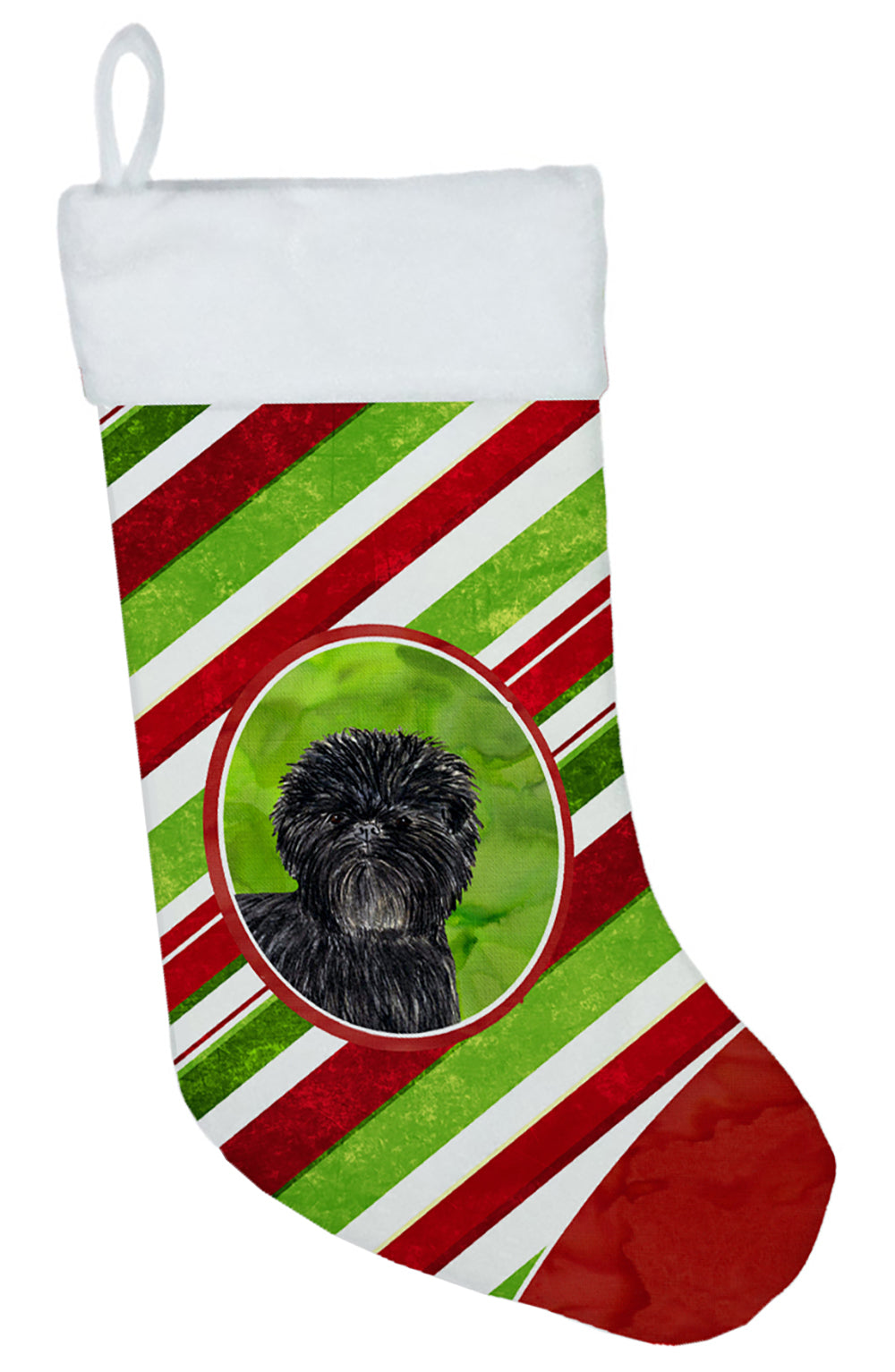 Affenpinscher Winter Snowflakes Christmas Stocking SS4580  the-store.com.