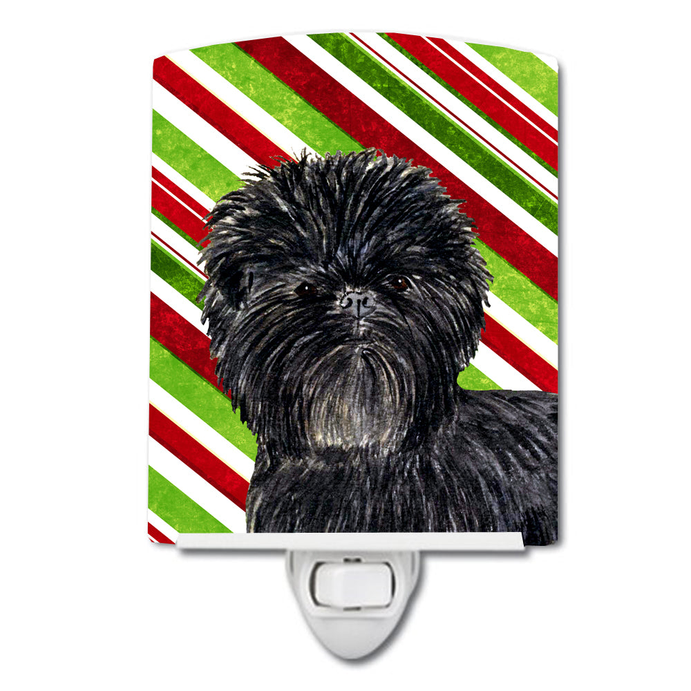 Affenpinscher Candy Cane Holiday Christmas Ceramic Night Light SS4580CNL - the-store.com