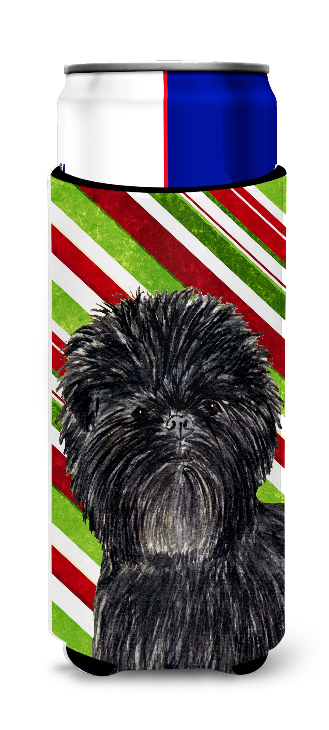 Affenpinscher Candy Cane Holiday Christmas Ultra Beverage Insulators for slim cans SS4580MUK.