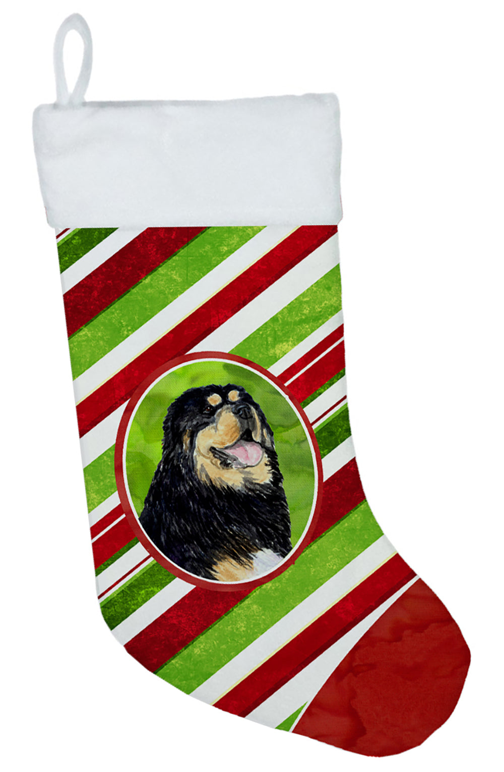 Tibetan Mastiff Winter Snowflakes Christmas Stocking SS4581  the-store.com.