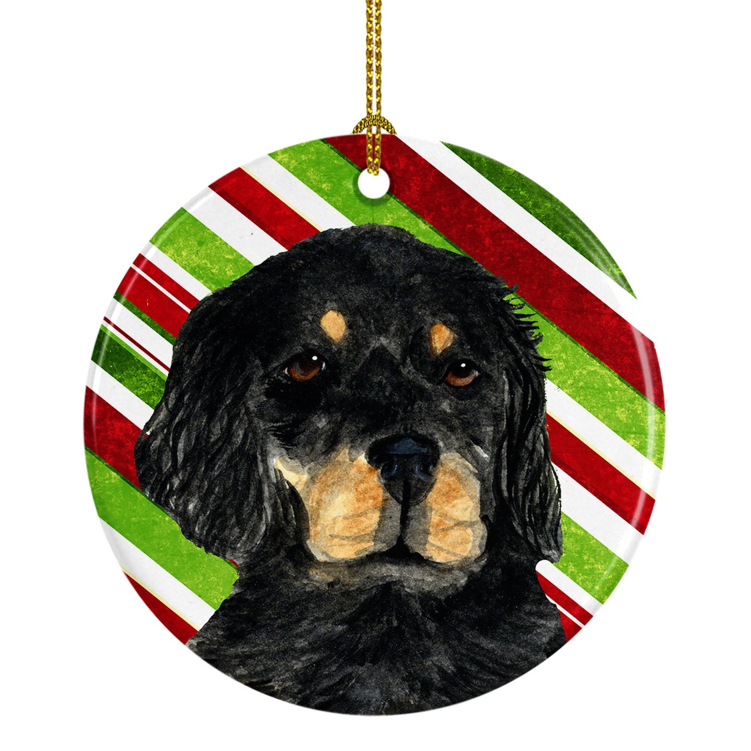 Gordon Setter Candy Cane Holiday Christmas Ceramic Ornament SS4584 by Caroline's Treasures