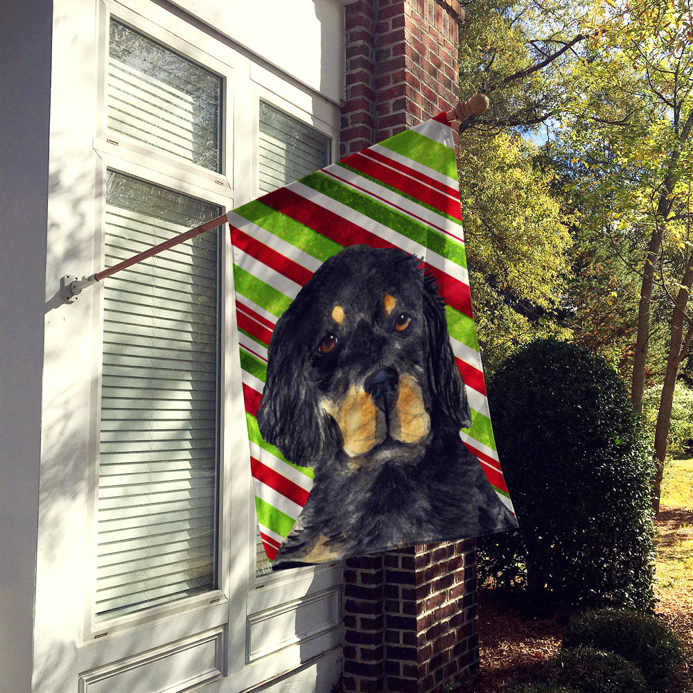 Gordon Setter Candy Cane Holiday Christmas Flag Canvas House Size  the-store.com.