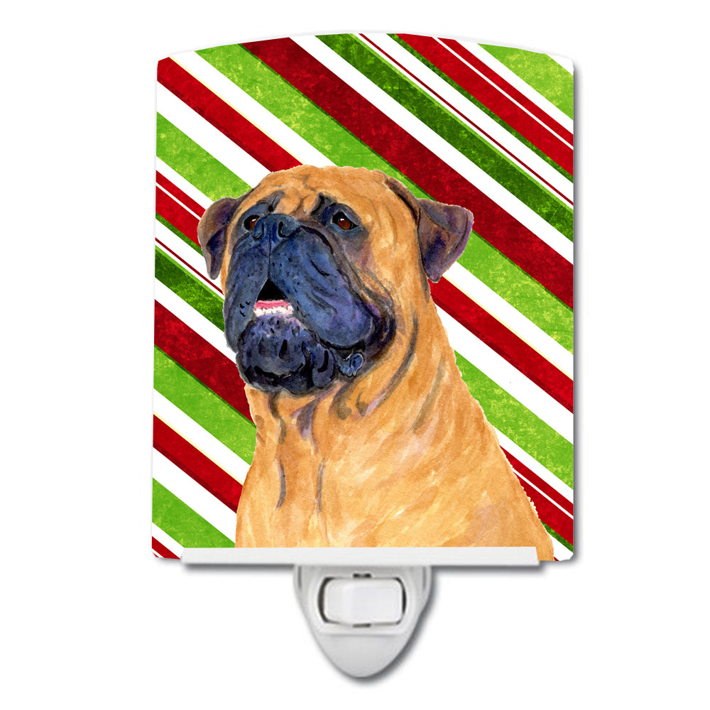 Mastiff Candy Cane Holiday Christmas Ceramic Night Light SS4589CNL - the-store.com