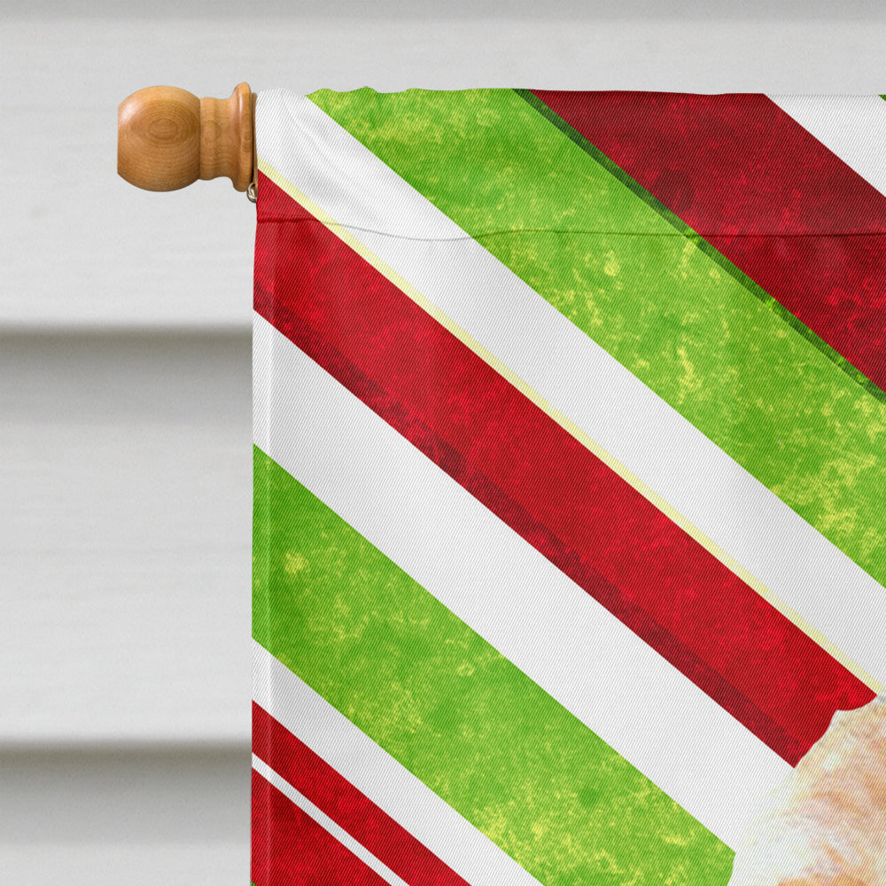 Cocker Spaniel Candy Cane Holiday Christmas Flag Canvas House Size  the-store.com.