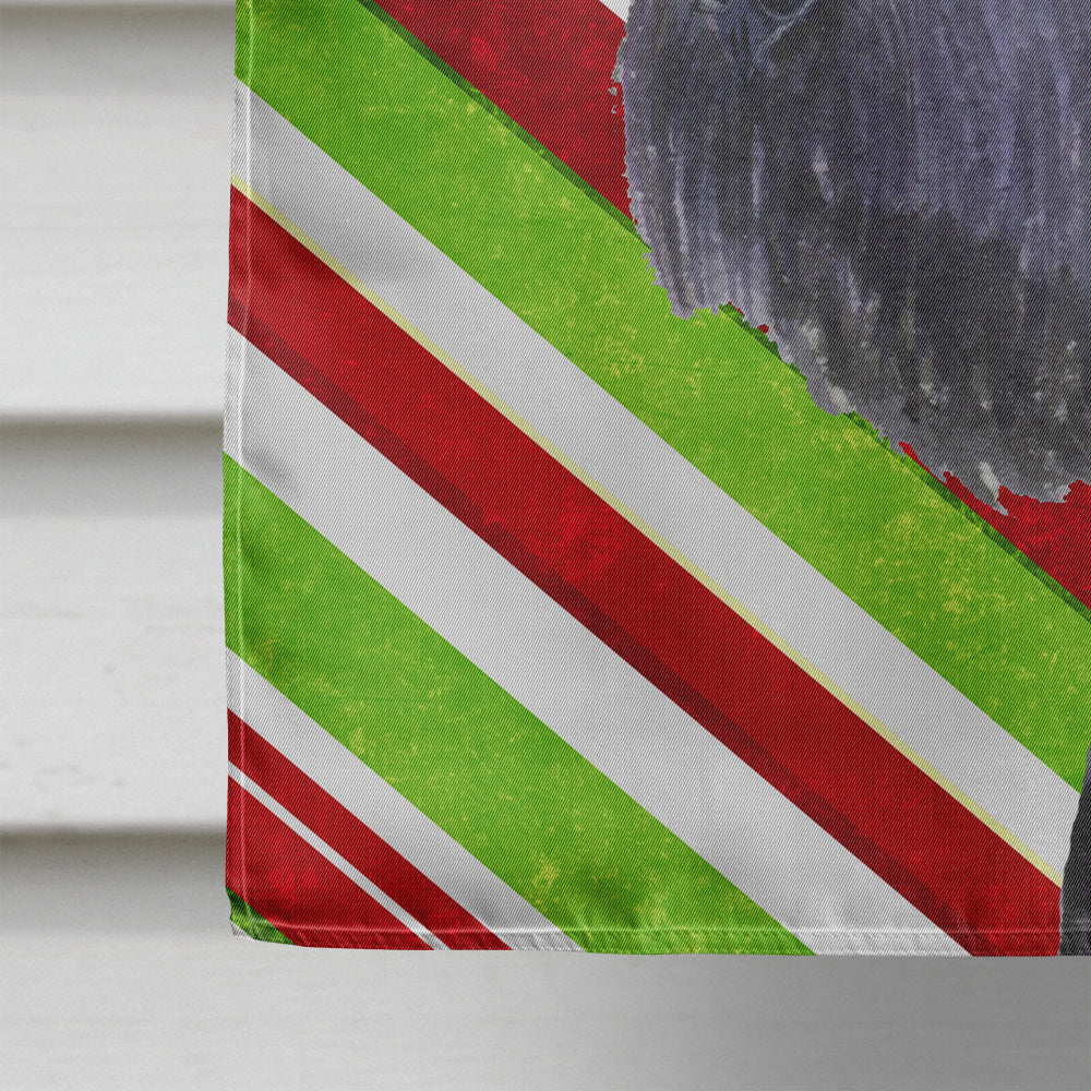 Schnauzer Candy Cane Holiday Christmas Flag Canvas House Size  the-store.com.