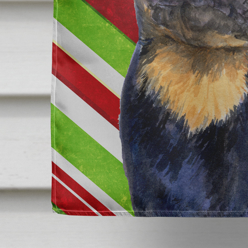 Rottweiler Candy Cane Holiday Christmas Flag Canvas House Size  the-store.com.