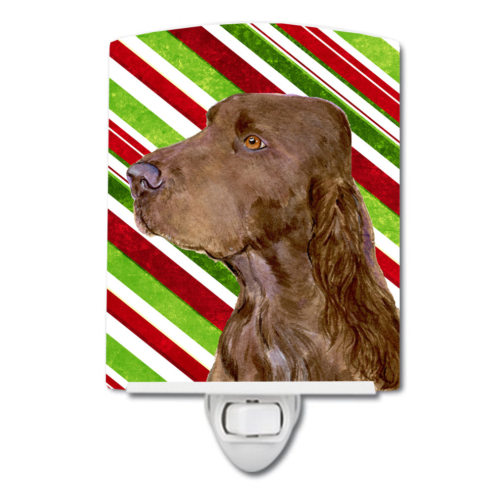 Field Spaniel Candy Cane Holiday Christmas Ceramic Night Light SS4594CNL - the-store.com