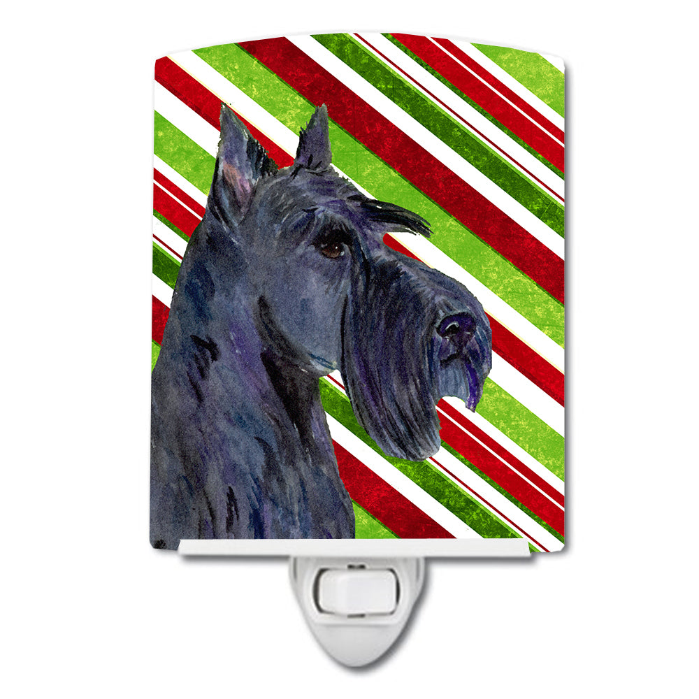 Scottish Terrier Candy Cane Holiday Christmas Ceramic Night Light SS4598CNL - the-store.com