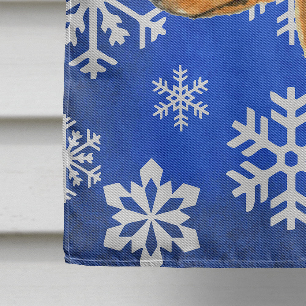 Min Pin Winter Snowflakes Holiday Flag Canvas House Size  the-store.com.