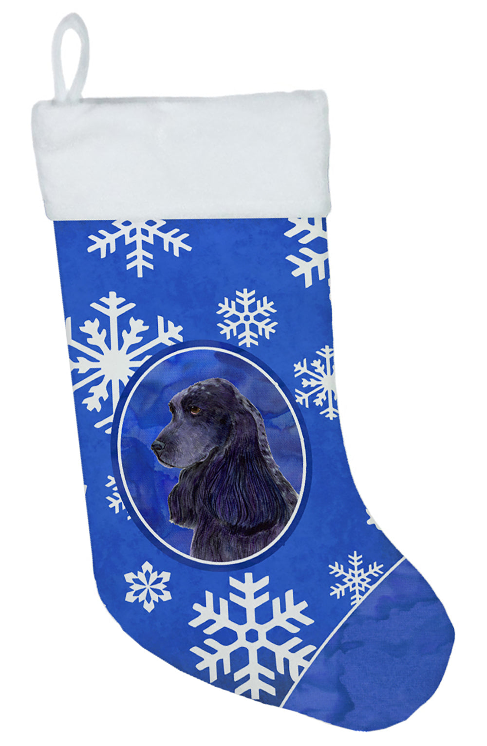 Cocker Spaniel Winter Snowflakes Christmas Stocking SS4609  the-store.com.