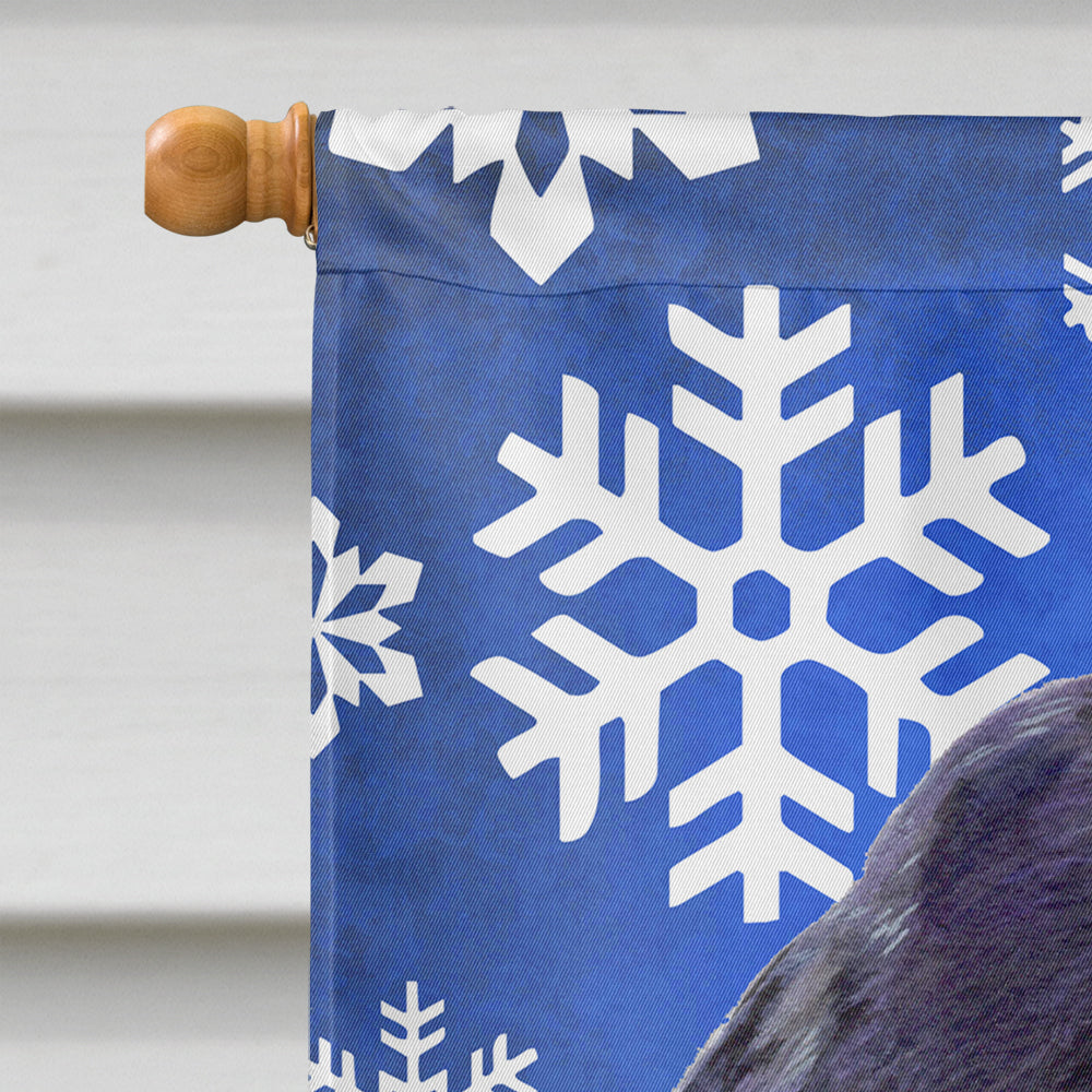 Cocker Spaniel Winter Snowflakes Holiday Flag Canvas House Size  the-store.com.