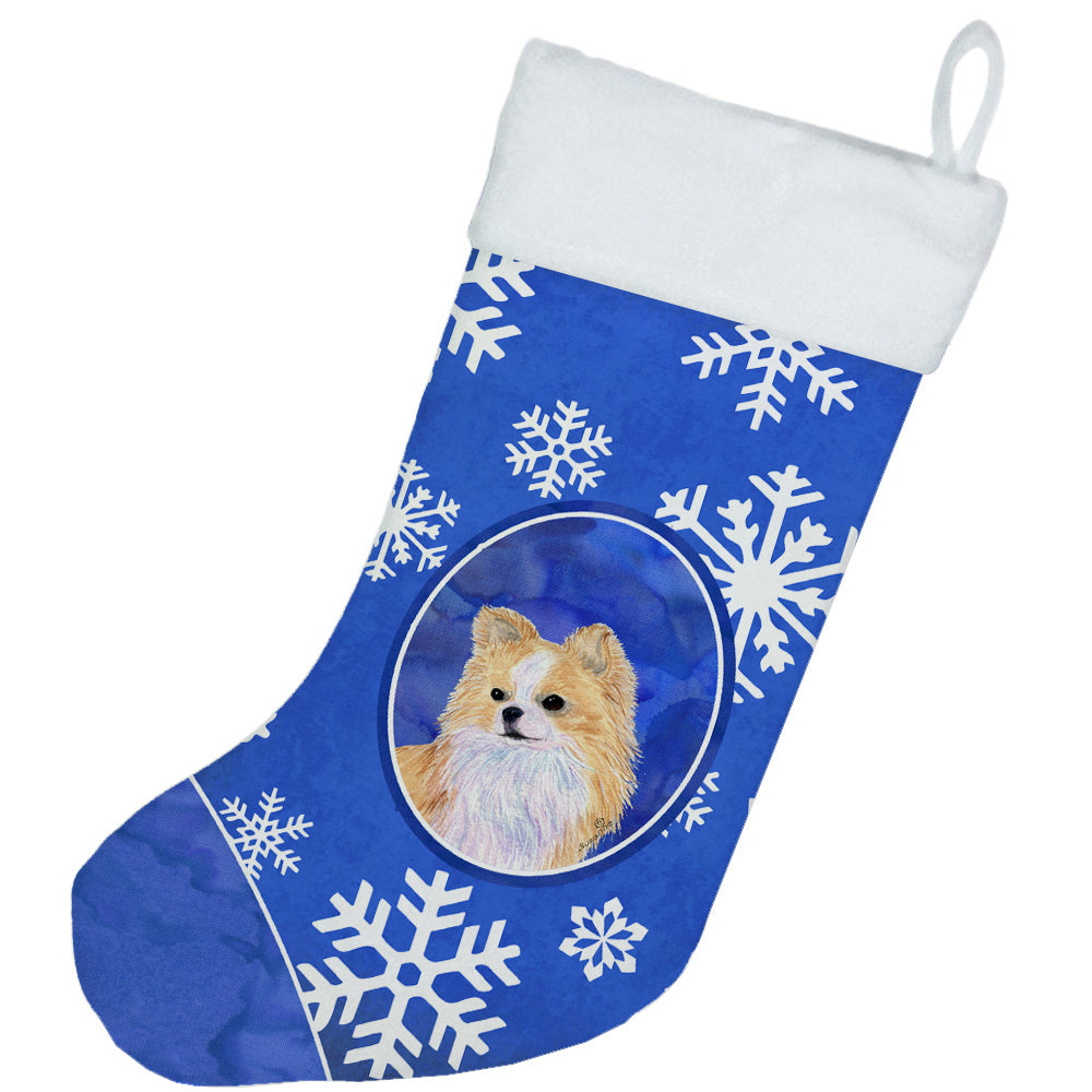 Chihuahua Winter Snowflakes Christmas Stocking SS4611  the-store.com.