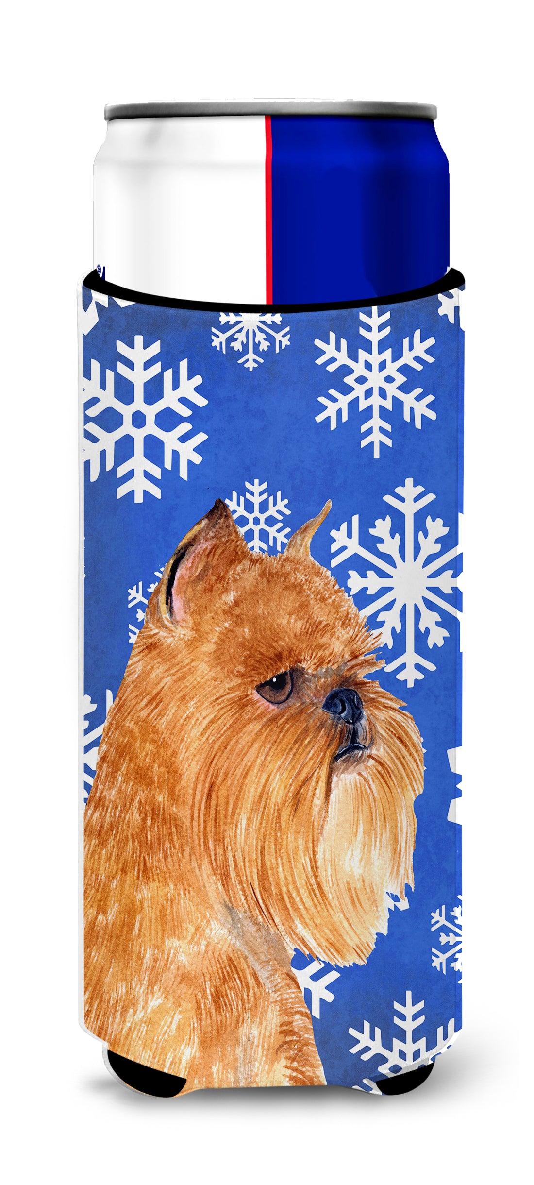 Brussels Griffon Winter Snowflakes Holiday Ultra Beverage Insulators for slim cans SS4632MUK.