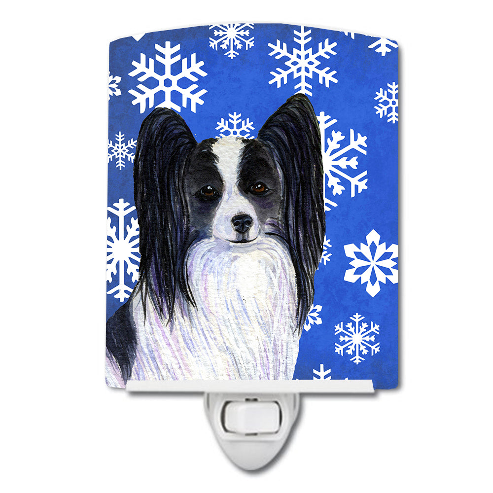 Papillon Winter Snowflakes Holiday Ceramic Night Light SS4643CNL - the-store.com