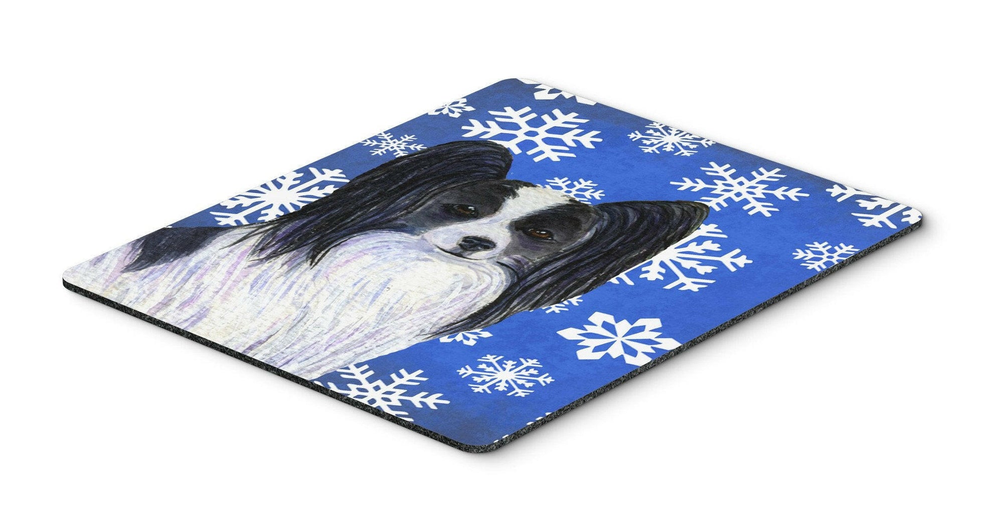 Papillon Winter Snowflakes Holiday Mouse Pad, Hot Pad or Trivet by Caroline's Treasures