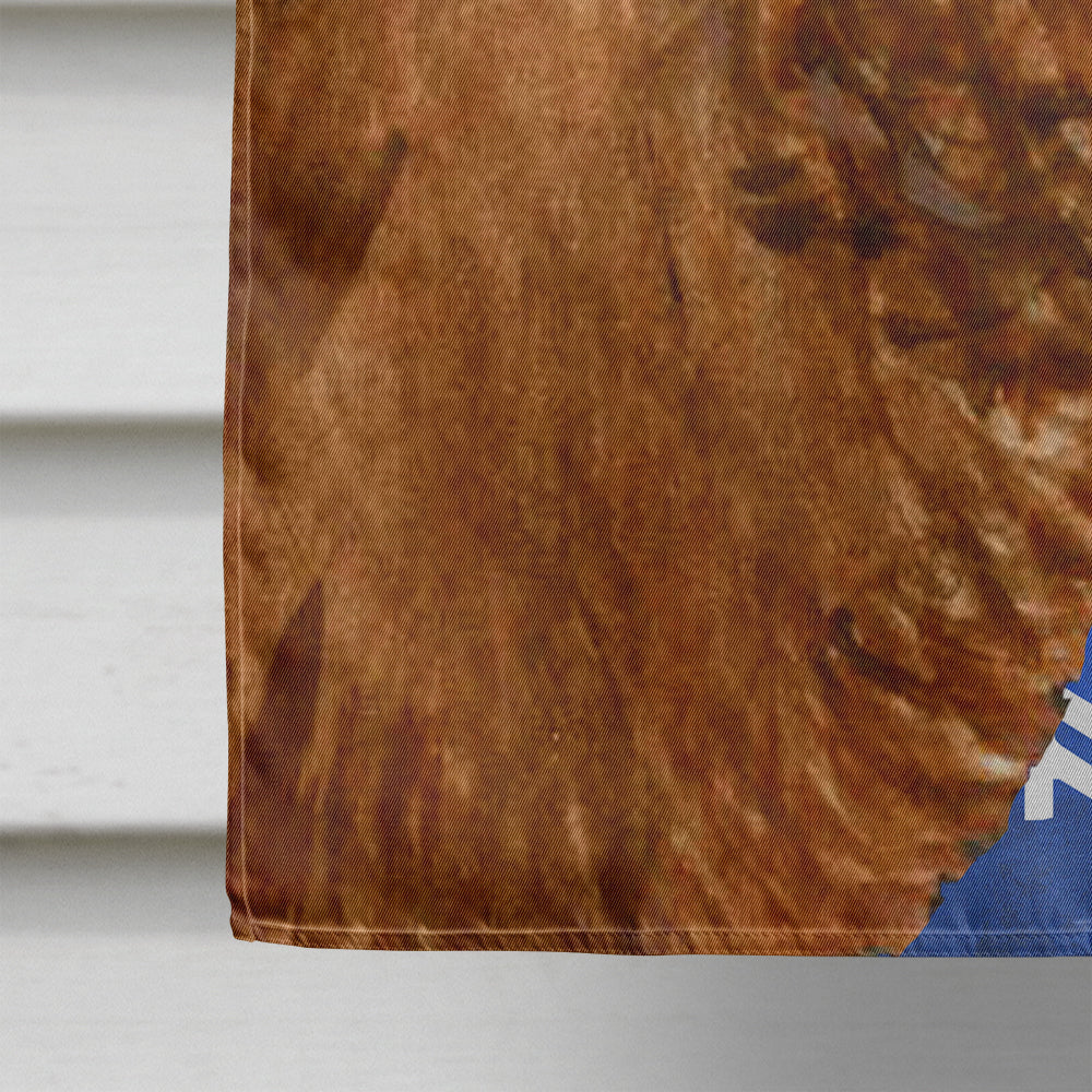 Sussex Spaniel Winter Snowflakes Holiday Flag Canvas House Size  the-store.com.