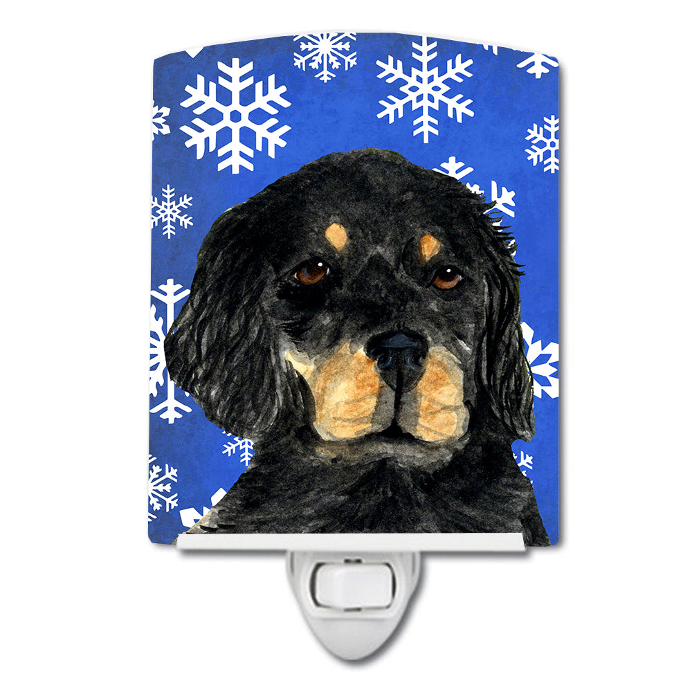 Gordon Setter Winter Snowflakes Holiday Ceramic Night Light SS4653CNL - the-store.com