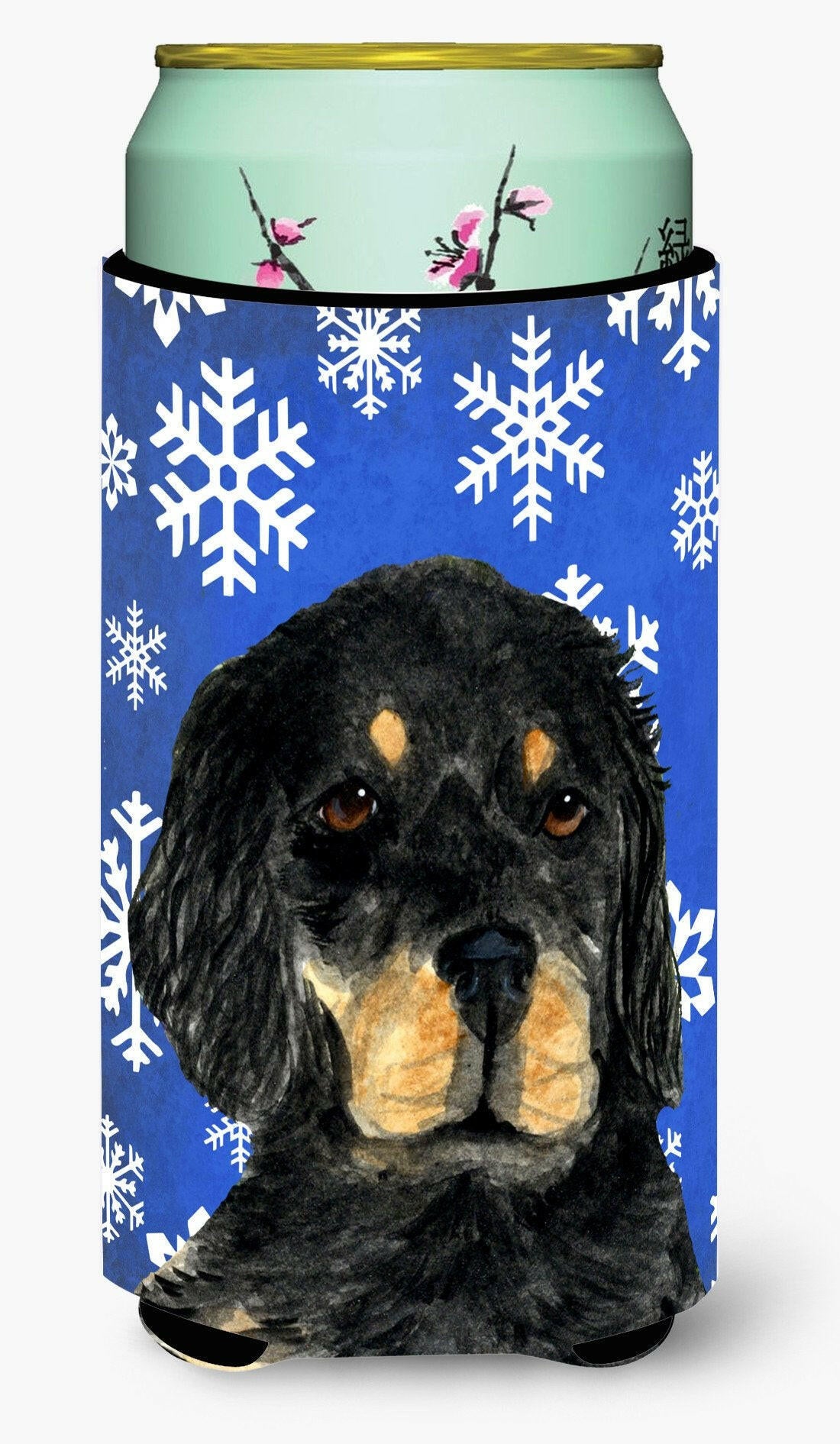 Gordon Setter Winter Snowflakes Holiday  Tall Boy Beverage Insulator Beverage Insulator Hugger by Caroline's Treasures