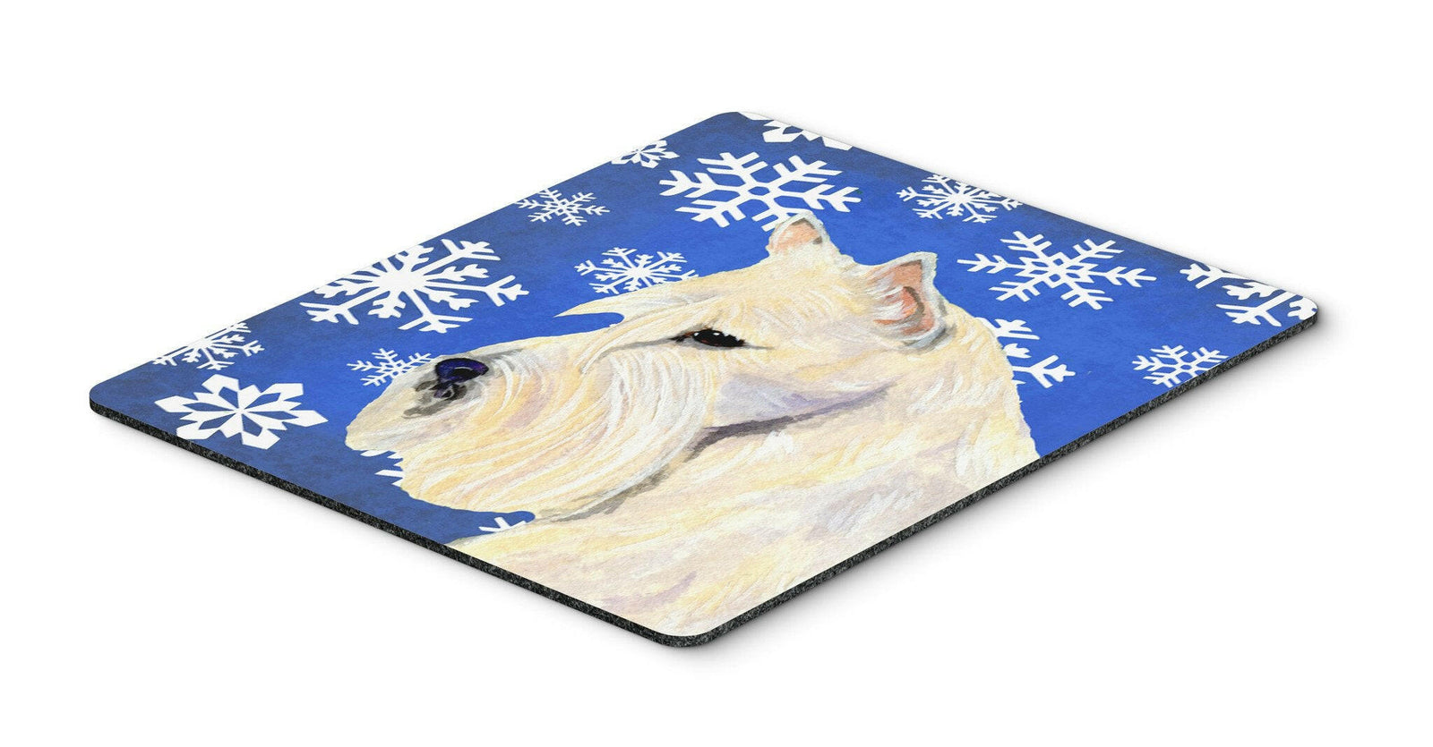 Scottish Terrier Winter Snowflakes Holiday Mouse Pad, Hot Pad or Trivet by Caroline's Treasures