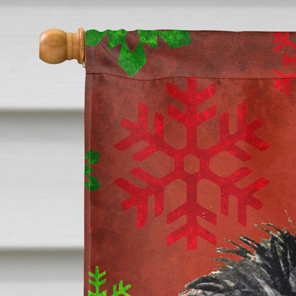 Affenpinscher Red Green Snowflakes Christmas Flag Canvas House Size  the-store.com.