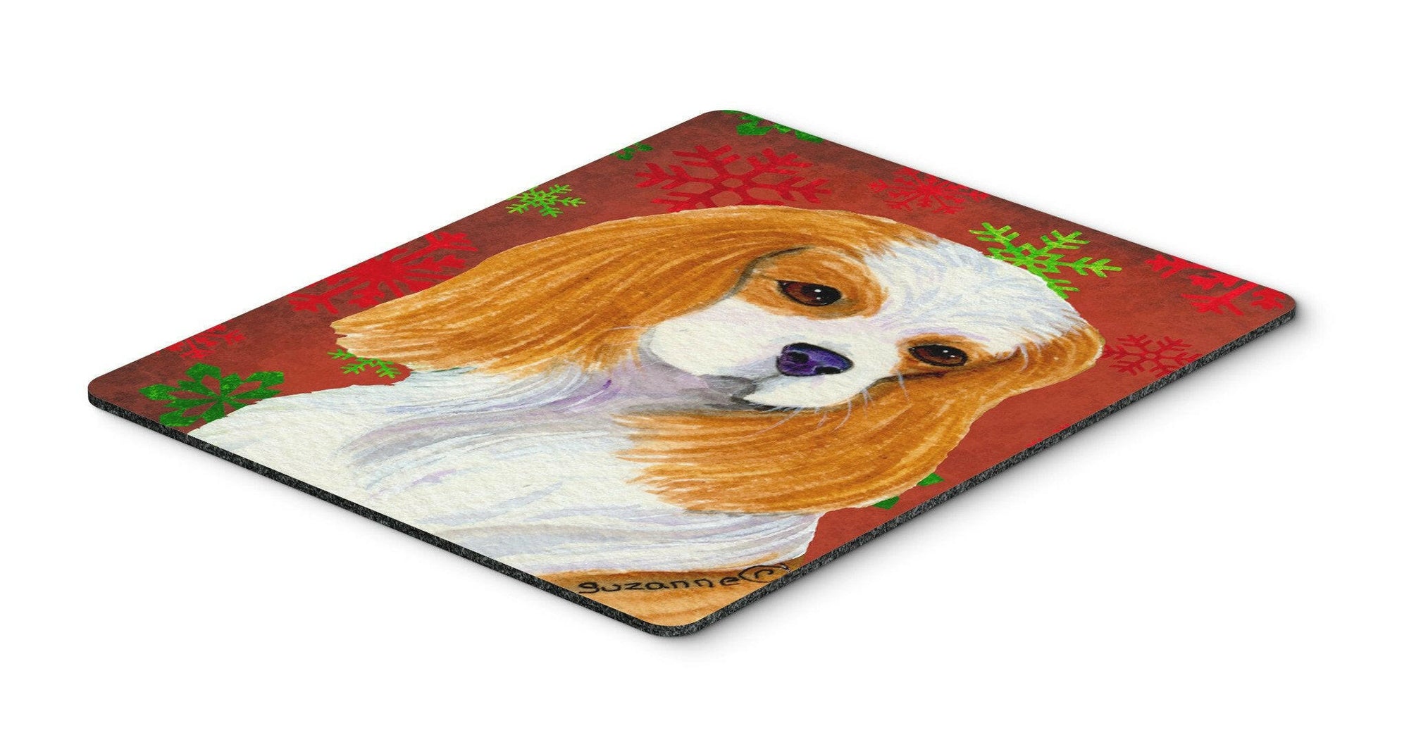 Cavalier Spaniel  Snowflakes Christmas Mouse Pad, Hot Pad or Trivet by Caroline's Treasures