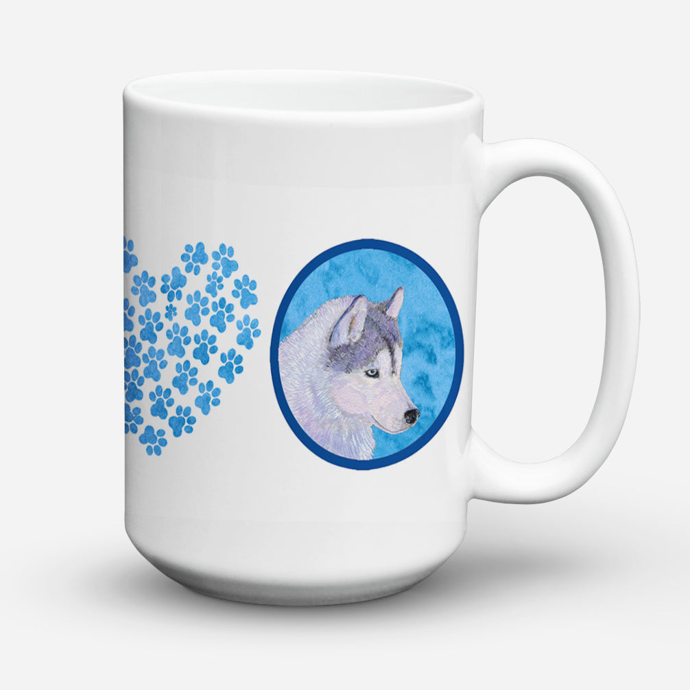 Siberian Husky  Dishwasher Safe Microwavable Ceramic Coffee Mug 15 ounce SS4740  the-store.com.