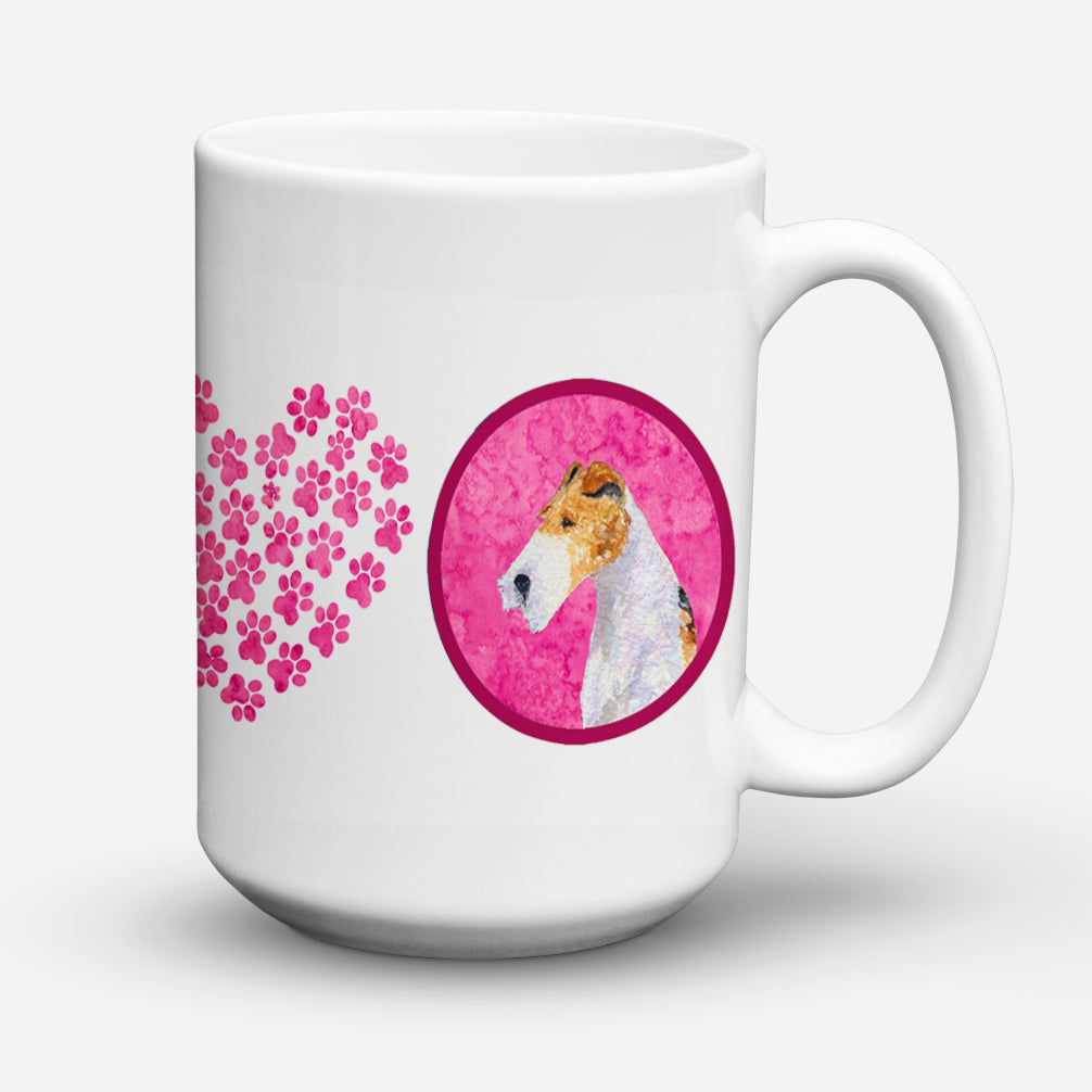 Fox Terrier  Dishwasher Safe Microwavable Ceramic Coffee Mug 15 ounce SS4754  the-store.com.