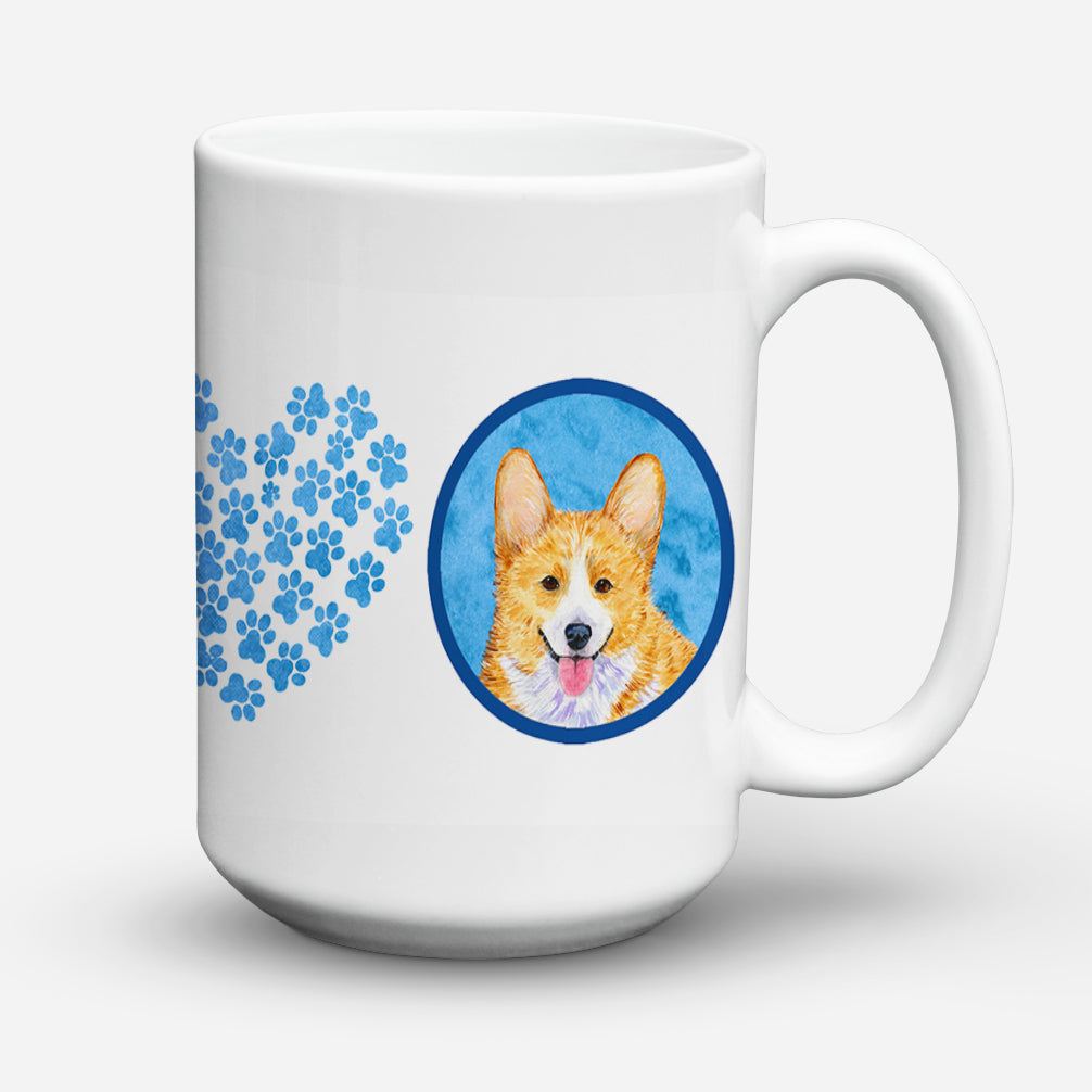 Corgi  Dishwasher Safe Microwavable Ceramic Coffee Mug 15 ounce SS4762  the-store.com.