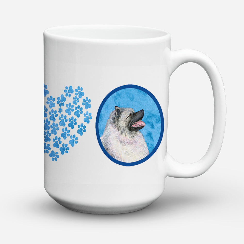 Keeshond  Dishwasher Safe Microwavable Ceramic Coffee Mug 15 ounce SS4764  the-store.com.