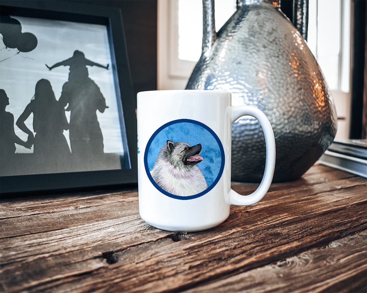 Keeshond  Dishwasher Safe Microwavable Ceramic Coffee Mug 15 ounce SS4764  the-store.com.