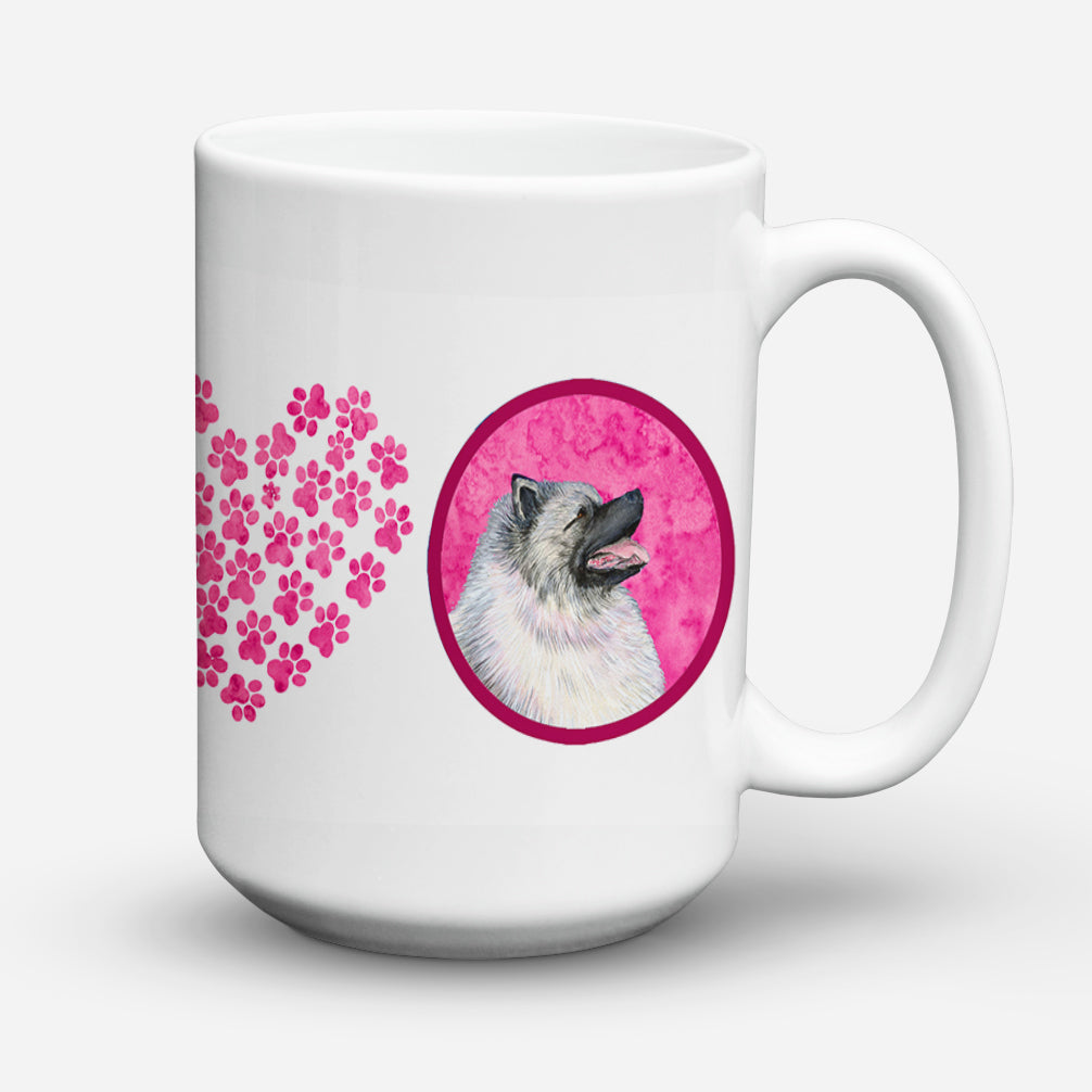 Keeshond  Dishwasher Safe Microwavable Ceramic Coffee Mug 15 ounce SS4764  the-store.com.