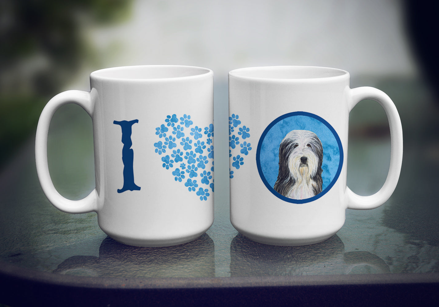 Bearded Collie  Dishwasher Safe Microwavable Ceramic Coffee Mug 15 ounce SS4773  the-store.com.