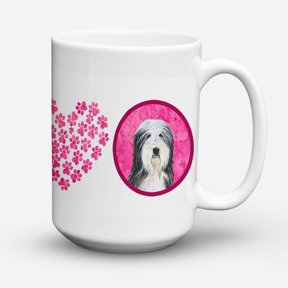 Bearded Collie  Dishwasher Safe Microwavable Ceramic Coffee Mug 15 ounce SS4773  the-store.com.