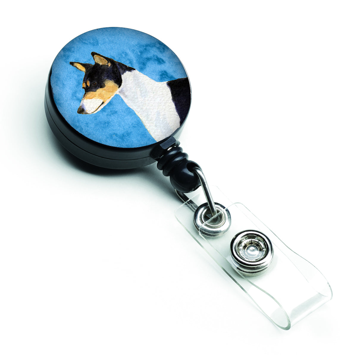 Basenji  Retractable Badge Reel or ID Holder with Clip SS4790.