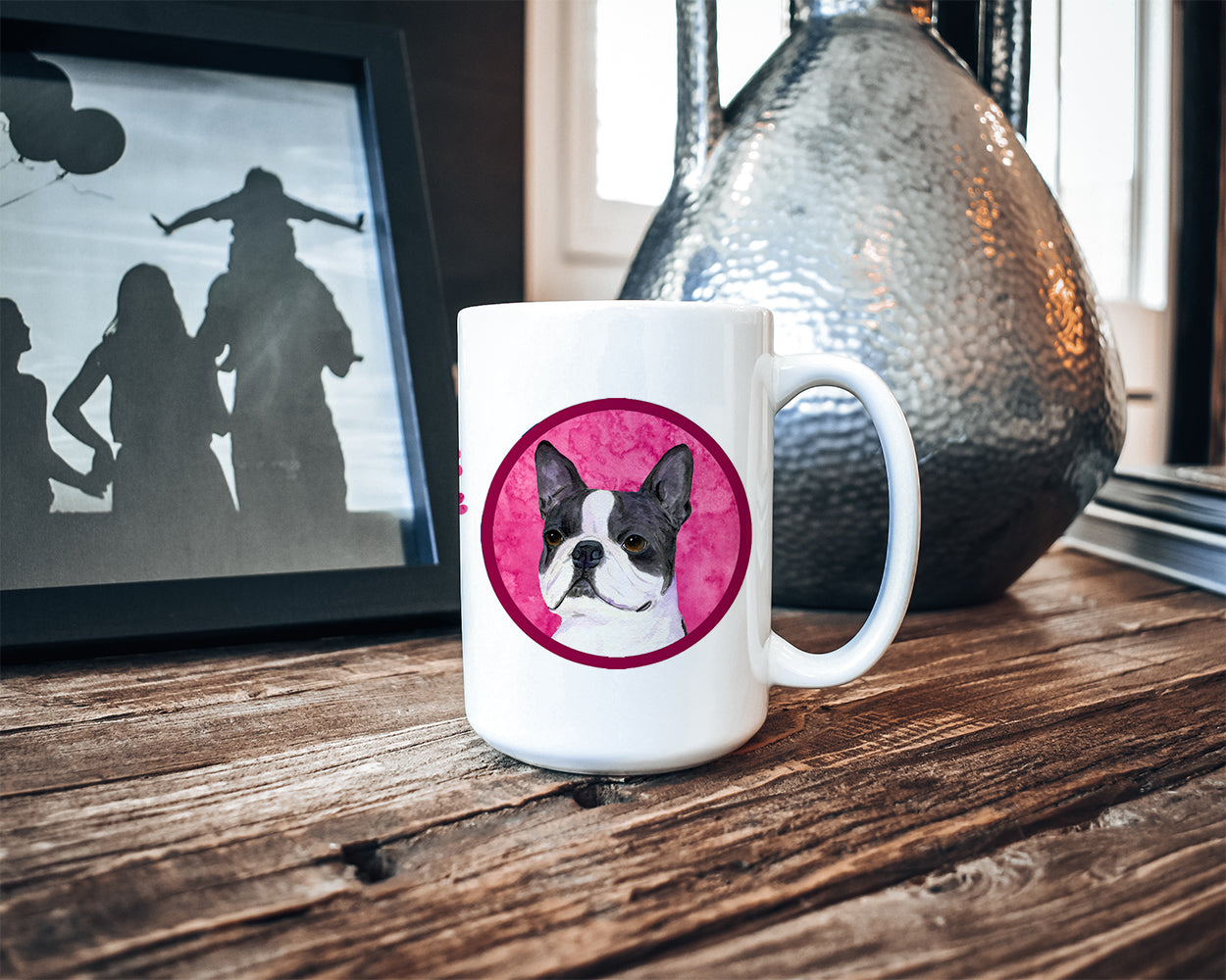 Boston Terrier  Dishwasher Safe Microwavable Ceramic Coffee Mug 15 ounce SS4792  the-store.com.