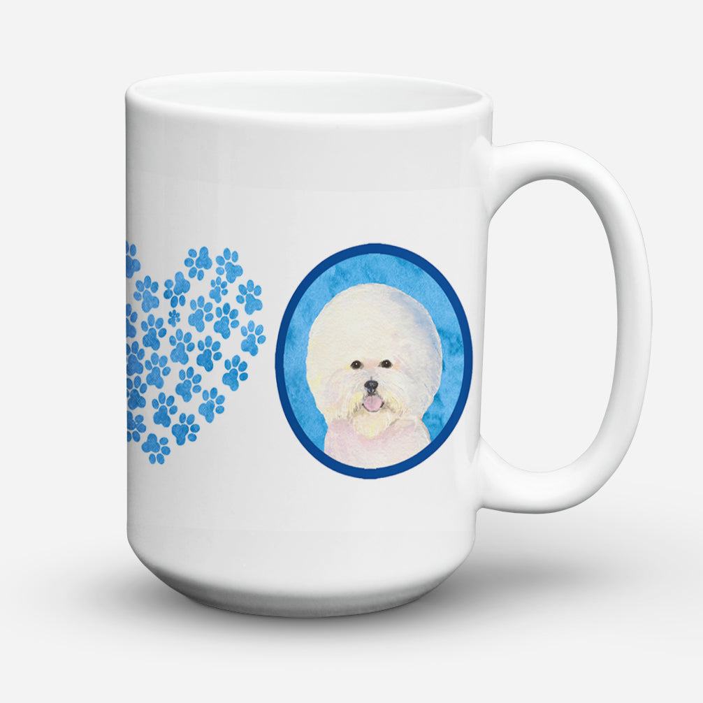 Bichon Frise  Dishwasher Safe Microwavable Ceramic Coffee Mug 15 ounce SS4802  the-store.com.